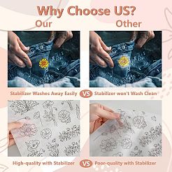 4 feuille de motifs de broderie bâton et point de 11.6x8.2 pouces&nbsp;DIY-WH0455-238
