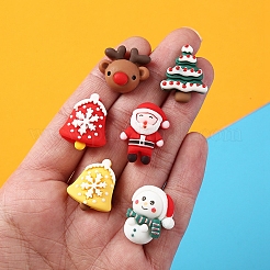 Cabochons en résine opaque sur le thème de noël&nbsp;XMAS-PW0001-219