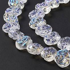 Chapelets de perles en verre électroplaqué&nbsp;EGLA-L040-AB01