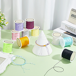 10 rotolo di cordoncino con nodo cinese in nylon a 10 colori&nbsp;NWIR-PH0002-48B