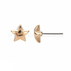 Boucles d'oreilles étoile pour femme&nbsp;EJEW-S213-03A-01G-RS