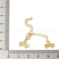 Messing Micro Pave Zirkonia Kettenverlängerer&nbsp;KK-L216-004C-G