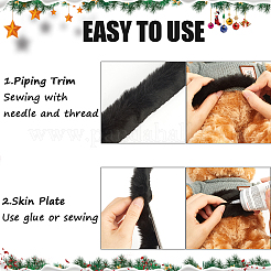 4.75~5m Kunstfellbesatz aus Rex-Kaninchen&nbsp;DIY-GF0009-95C