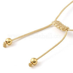 Bracciale regolabile piatto rotondo con ciondoli della vergine santa&nbsp;BJEW-Z073-01G-04