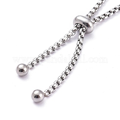 Verstellbare Bolo-Armbänder aus 304 Edelstahl mit Mikropavé und Zirkonia&nbsp;BJEW-M284-23