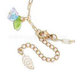 Charm-Armbänder mit Frucht- und Blumenglassamen&nbsp;BJEW-MZ00051