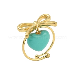 Bague de manchette ouverte en acier inoxydable 304 avec nœud papillon&nbsp;RJEW-Z037-02G-02