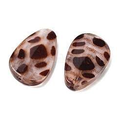Undurchsichtige Acrylperlen mit Leopardenmuster-Imitation&nbsp;OACR-B052-05