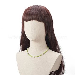 Collana di perle di plastica e semi di vetro per le donne&nbsp;NJEW-JN04244