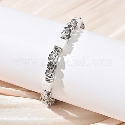 Bracelets à maillons en howlite naturelle pour femmes&nbsp;BJEW-Z148-06P-02