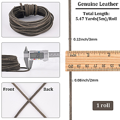 Cordones planos de piel de vaca de 5 m&nbsp;WL-GF0001-27A-02
