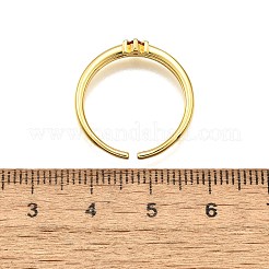 Anelli per polsini da donna in ottone con micro pavé di zirconi cubici&nbsp;RJEW-H247-34G-02