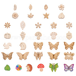 Cabochons en bois&nbsp;WOOD-TA0001-33