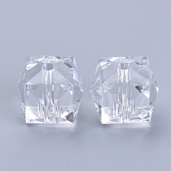 Perles en acrylique transparente&nbsp;TACR-Q259-10mm-V01
