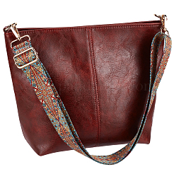 Bolsos de hombro de piel sintética con correa de hombro ética.&nbsp;AJEW-WH20816-217D-1
