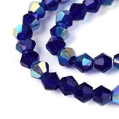 Ab color plateado cuentas de perlas de vidrio transparente&nbsp;GLAA-G127-01-01Q
