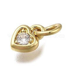 Pendentifs en laiton zircon cubique transparent&nbsp;X-ZIRC-I070-022G