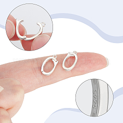 2 Stück Faltverschlüsse aus Sterlingsilber&nbsp;STER-NB0001-40B