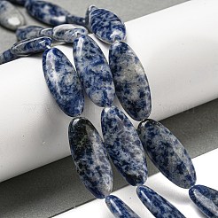 Natürliche blaue Fleck Jaspis Perlen Stränge&nbsp;G-B078-E07-01