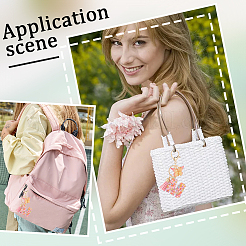 Porte-clés à pompon en alliage de zinc&nbsp;KEYC-WH20004-12P