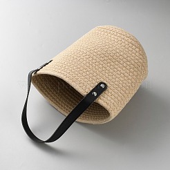 Gewebte Aufbewahrungskörbe aus Baumwolle&nbsp;AJEW-WH20054-010G
