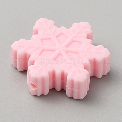 Cuentas de silicona ecológicas de calidad alimentaria con forma de copo de nieve.&nbsp;SIL-SZC0006-03E