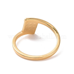 Anillo de dedo cuadrado de rhinestone de cristal&nbsp;RJEW-D120-14G