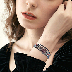 1 Armband aus Legierung und Lederkordel für Damen und Herren&nbsp;BJEW-CL0001-56