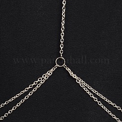 Collier double corps de chaîne de couche pour les femmes sexy&nbsp;NJEW-C00002-02