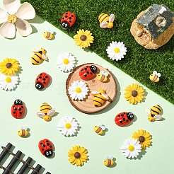 30 Stück 5 Stile undurchsichtige Harz-Cabochon-Sets&nbsp;CRES-YW0002-55