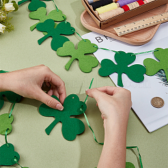 4 Beutel Filz-Kleeblatt-Hängebanner zur Dekoration des St. Patrick's Day&nbsp;AJEW-CY0002-43