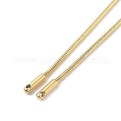 Ionenplattierung (IP) 304 Edelstahl Runde Schlangenkette Armband machen&nbsp;BJEW-M293-11G