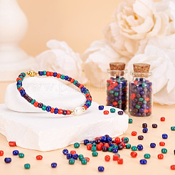 Perles de rocaille rondes en verre opaque&nbsp;GLAA-TAC0025-07A-08