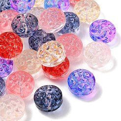 35pcs transparente sprühlackierte Glasperlen&nbsp;GLAA-YW0001-61