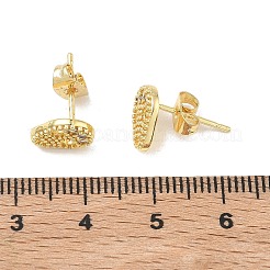 Halloween-Ohrstecker aus Messing und Strassen für Damen&nbsp;EJEW-G464-04G-04