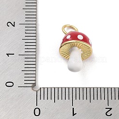 Breloques en laiton et émail plaqué or véritable 18 carat&nbsp;X-KK-M293-24G-02