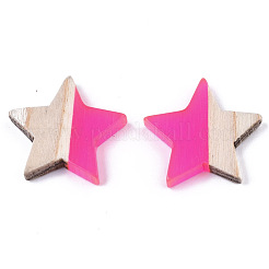 Cabochons en résine & bois&nbsp;RESI-R425-02H