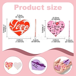 14 stücke 7 stile valentinstag transparent acryl anhänger&nbsp;OACR-FS0001-98