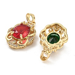 Pendentifs en laiton zircon cubique transparent&nbsp;KK-P263-26KCG