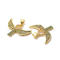 Placage en rack pendentifs en zircone cubique micro pavés en laiton écologiques&nbsp;KK-A177-07G