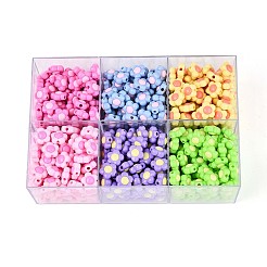 650-700g 6 Farben undurchsichtige Acrylperlen&nbsp;OACR-T029-80M