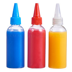3 Farbe leere Plastikflasche für Flüssigkeiten&nbsp;DIY-BC0009-19