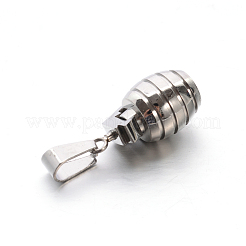 Anlaufgeschützte 304 Edelstahl 3D Granate Mini-Anhänger&nbsp;STAS-E090-49P