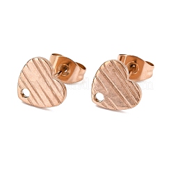 Boucles d'oreilles à tige en acier inoxydable 304 avec placage ionique (IP)&nbsp;STAS-I183-03A-RG