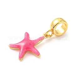 Charms pendenti europei smaltati in ottone&nbsp;KK-M247-11G-05