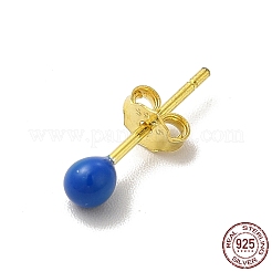 Aretes con bola redonda esmaltada&nbsp;EJEW-C020-01G-01