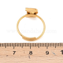 Anillos abiertos de acero inoxidable 304 con micropavé de circonita cúbica&nbsp;LS-RJEW-D336-01G-09