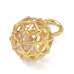 Latón micro pavimenta claro cubic zirconia encantos&nbsp;CU-CBABB5B-10G