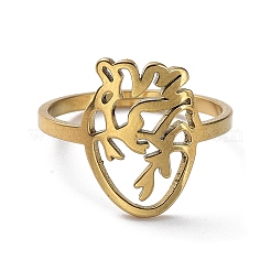 Ionenplattierung (IP) 304 Edelstahl verstellbare Ringe&nbsp;RJEW-B047-01G