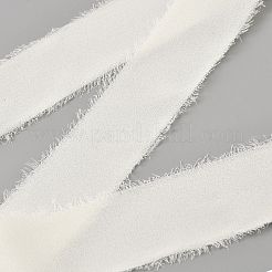 Rubans effilochés en polyester de 5 m&nbsp;SRIB-WH0011-194